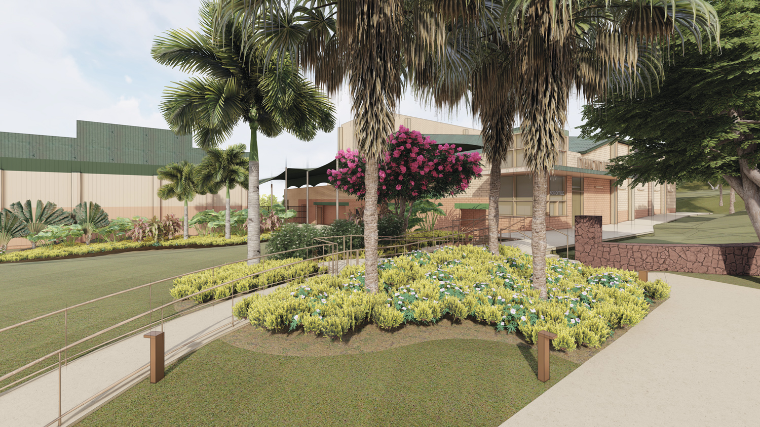 Exterior Landscaped Entrance Rendering